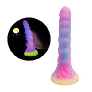 Multicolor Alien Glow Soft Dildo Couple Dildo Mixed Liquid Silicone