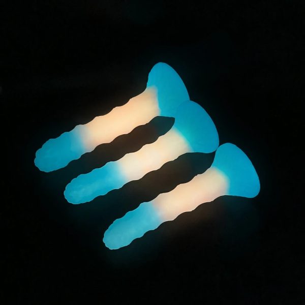 Fluorescent Luminous Sex Toy Dildo Luminous Silicone Dildo with Suction Cup - Image 5
