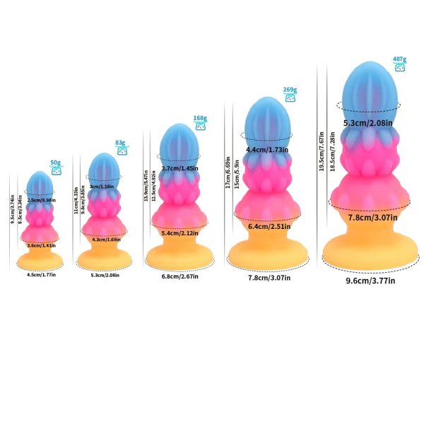 Large Huge Silicone Anal Butter Plug  Colorful Sex Toys for Man Anal Plug - Image 2
