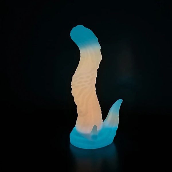 Glow Monster Alien Silicone Dildo Vibrator Soft Liquid Sex Toy - Image 5