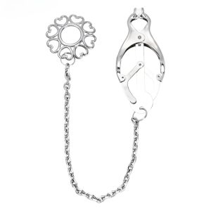 Stainless Steel Feminine Chest Chain Enhanced by Two Playful Butterfly Clips