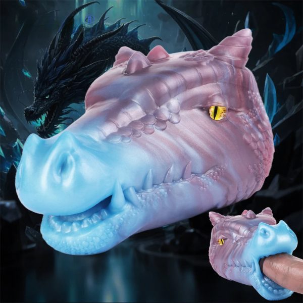 Penis Exerciser Fetish Dragon Head Liquid Silicone Fantasy Dragon Penis