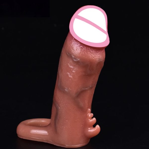 Penis Sleeve With Testicle Ring Pleasure Tools For Couple