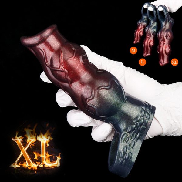 Soft Penis Sleeve Big Knot Men's Delayed Ejaculation Enhanced Erection Fetish Penis