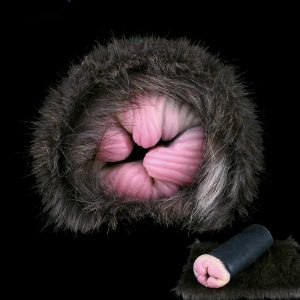Silicone Male Masturbator Sex Toys for Men with Artificial Animal Fur