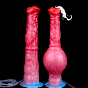Silicone Squirting Inflatable Ejaculation Dildo Suction Cup