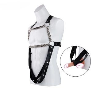 Men's Leather Corset Adjustable Waist Cincher Gothic Fetish Body Shaper Restraint Belt