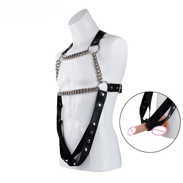 Men's Leather Corset Adjustable Waist Cincher Gothic Fetish Body Shaper Restraint Belt