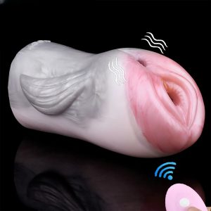 Vibrating Pocket Pussy Male Masturbators Soft Silicone Masturbators