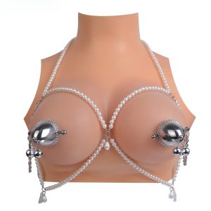 Nipple Clips Adjustable Pressure Chains Necklace Stainless Steel Non Piercing Body