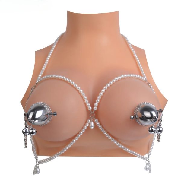 Nipple Clips Adjustable Pressure Chains Necklace Stainless Steel Non Piercing Body