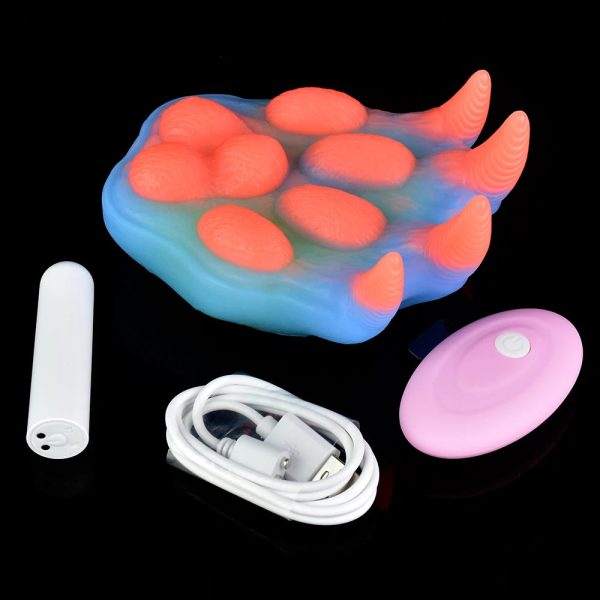 Soft Silicone Grinder with Lighting Stick Wireless Remote Control Vibrating Dildo