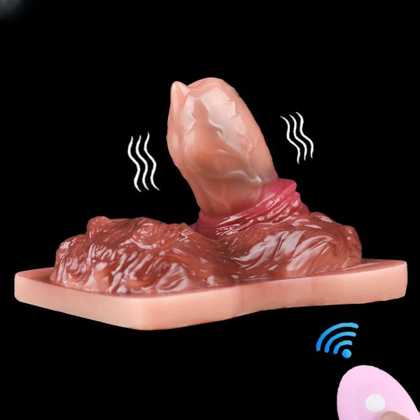 Realistic Penis Grinder Wireless Vibrator Nipple Massage Female Masturbation