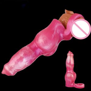 Men's Penis Condom Unique Design Soft Liquid Silicone Penis