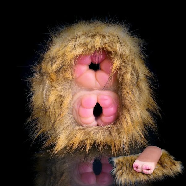 2 in 1 Realistic Male Masturbator With Vagina and Anal with Artificial Animal