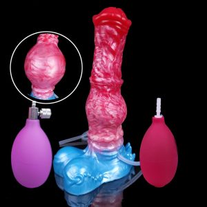 Squirting Inflatable Simulation Ejaculation Dildo with Suction Cup