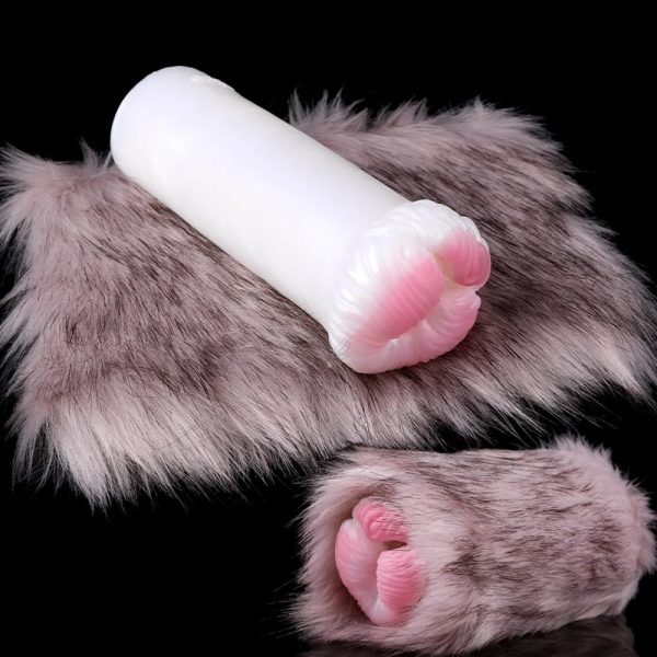 Pocket Pussy Male Masturbators  Sex Doll  With Artificial Animal Fur