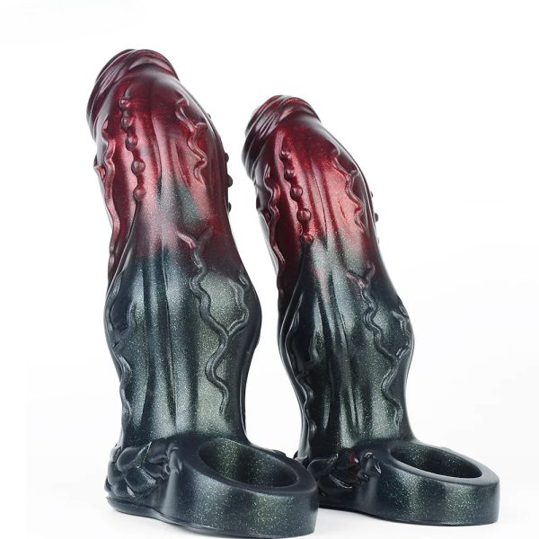 Black Fantasy Monster Penis Sleeve Soft Silicone Sex Toys