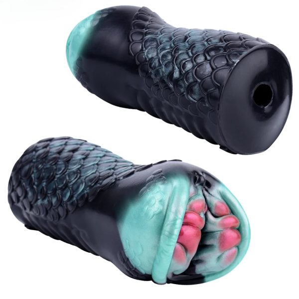 Black Snake Male Masturbator Soft Liquid Silicone Vagina Pocket Pussy