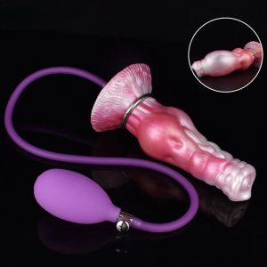Inflatable Anal Plug Soft Silicone Women Sexy Dildo G Spot Stimulate