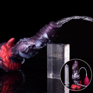 New Squirting Animal Dildo With Dog Knot Massage Vagina Orgasm