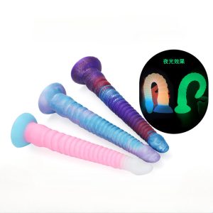 Multi-Use Glowing Tentacle Toy - Flexible Silicone Dildo for Deep Penetration & BDSM Play