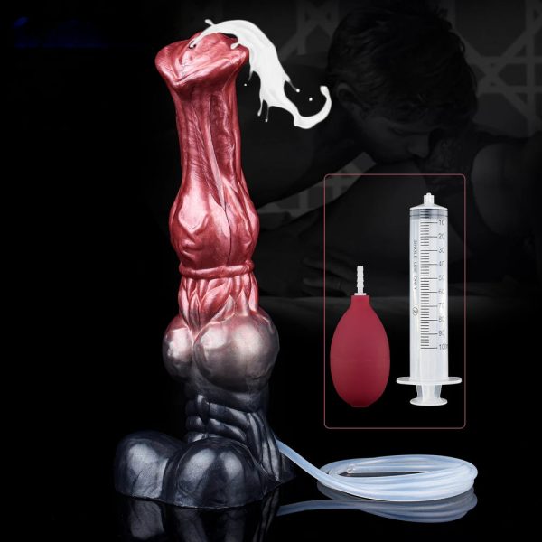 Silicone Horse Dildo With Squirting Function Fantasy Realistic Masturbators