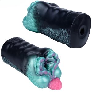 Black Male Masturbator Liquid Silicone Vagina Anal Pocket Pussy