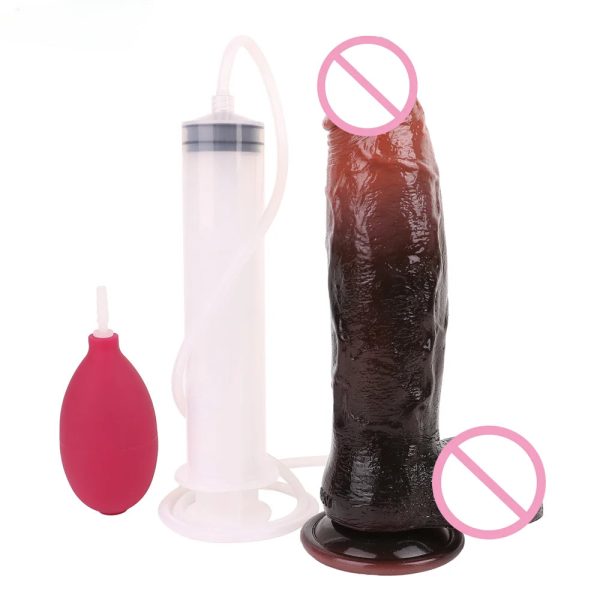 Black Silicone Dildo with Strong Suction Cup for Men Women