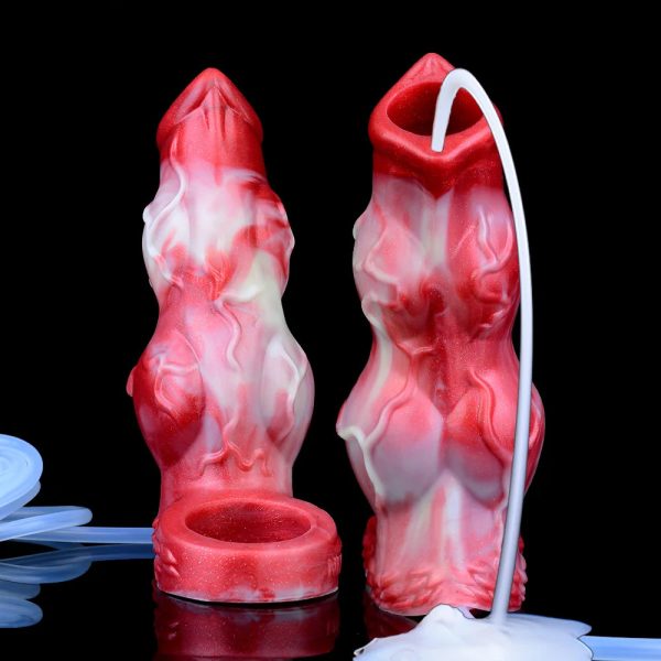 Animal Hollow Water Spray Penis Sleeve  Realistic Male Sex Toys
