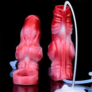 Fantasy Hollow Water Spray Penis Sleeve Soft Silicone Reusable Penis