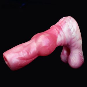 Animal Dog Knot Penis Sleeve Fantasy Dildo Wearable Hollow Sheath Strecthable