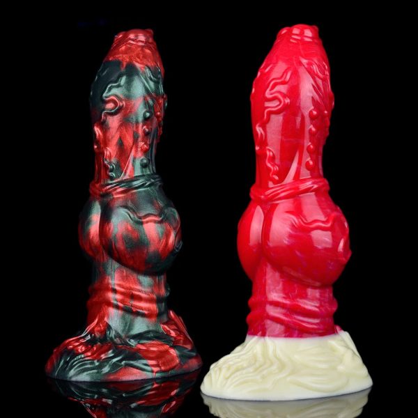 Colourful Strong Suction Dildo With Animal Dog Knot Male Prostate Massager G Spot Orgasm