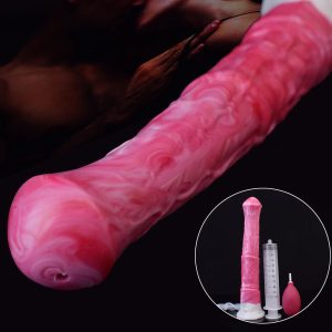 Long Horse Ejaculation Fantasy Dildo Gray Meat Color Animal Vaginal