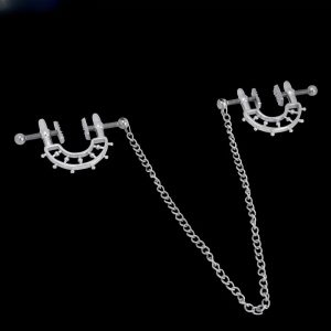Nipple Clips Chain with Non Piercing Breast Nipple Clamps Sexy Nipple