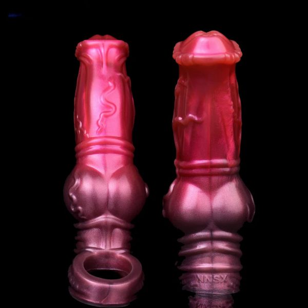 Penis Sleeve Soft Silicone Reusable Penis Enlarger Rings Dildo Enlargers