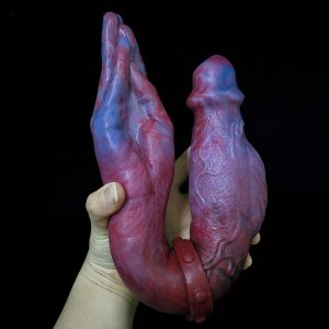 Lesbian Long Double Dildo Big Knot Animal Penis Silicone Huge Finger Shape Butt Plug