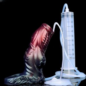 Dark Fantasy Monster Hollow Water Spray Penis Sleeve Soft Silicone Sex Toys