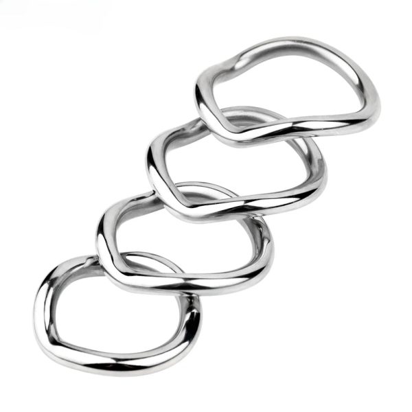 Stainless Steel Male Metal Cock Chastity with 3 Sizes Ring Invisible Lock