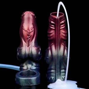 Dark Warrior Animal Hollow Water Spray Penis Sleeve  Realistic Male Sex Toys