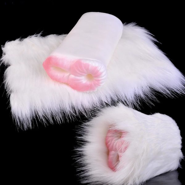 Silicone Male Masturbator Sex Adult Toys with Animal Fur Pocket Pussy