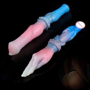 Super Long Double Head Dildo With Horse Knot Lesbian Anal Plug