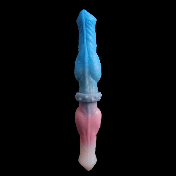 Blue Demon Double Head Dildo Animal Dog Realistic Long Penis Huge Knot Anal Plug - Image 7