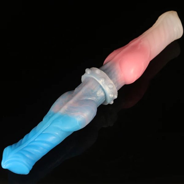 Double Dildo Animal Horse Dick Huge Knot Dildo Soft Silicone Anal Dilator - Image 4