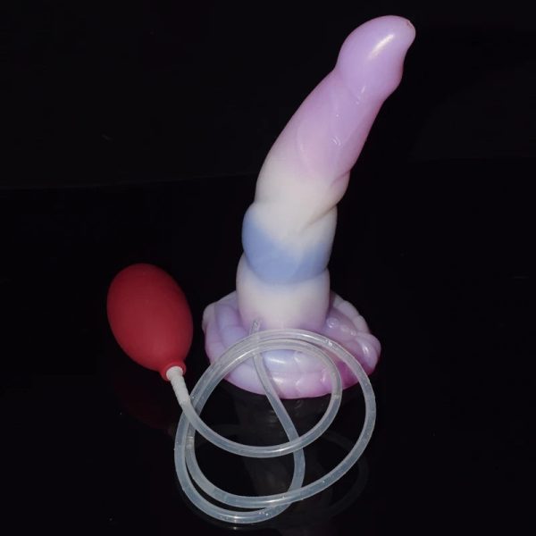 Seajelly Colorful Ejaculating Spray Water Fantasy Dildo Animal Dog Behimos Dick Anal Plug - Image 7