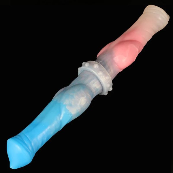 Double Dildo Animal Horse Dick Huge Knot Dildo Soft Silicone Anal Dilator - Image 7