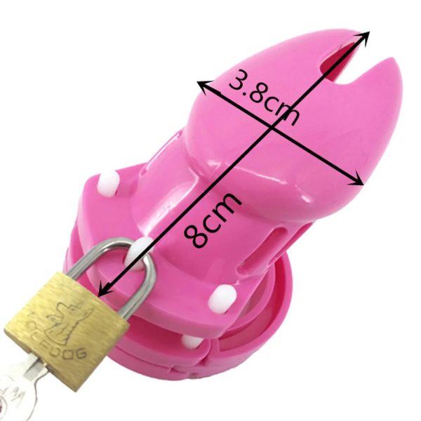 Sex Toys CB6000 Male Chastity Device Cock Cage With 5 Size Rings Brass Lock - Image 8