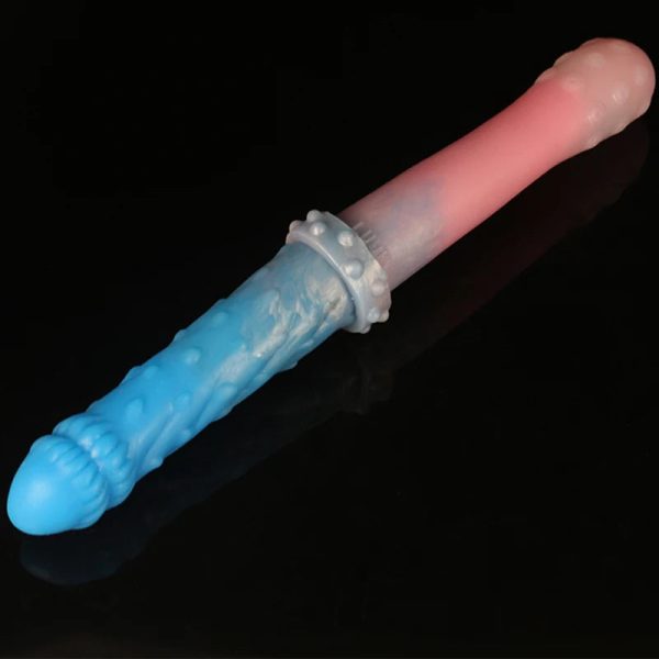 Coquettish Red  Alien Glans With Particles Double Head Dildo - Image 7
