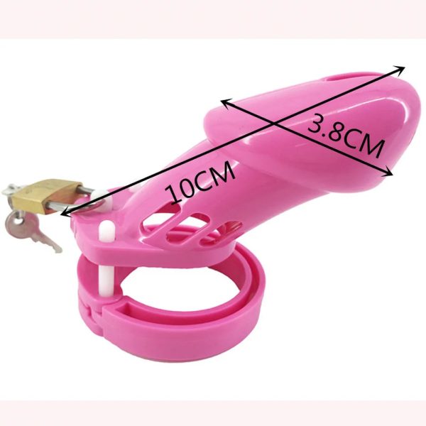 Sex Toys CB6000 Male Chastity Device Cock Cage With 5 Size Rings Brass Lock - Image 7