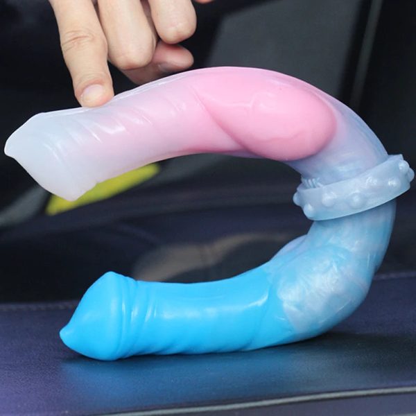 Super Long Double Head Dildo With Horse Knot Lesbian Anal Plug - Image 3